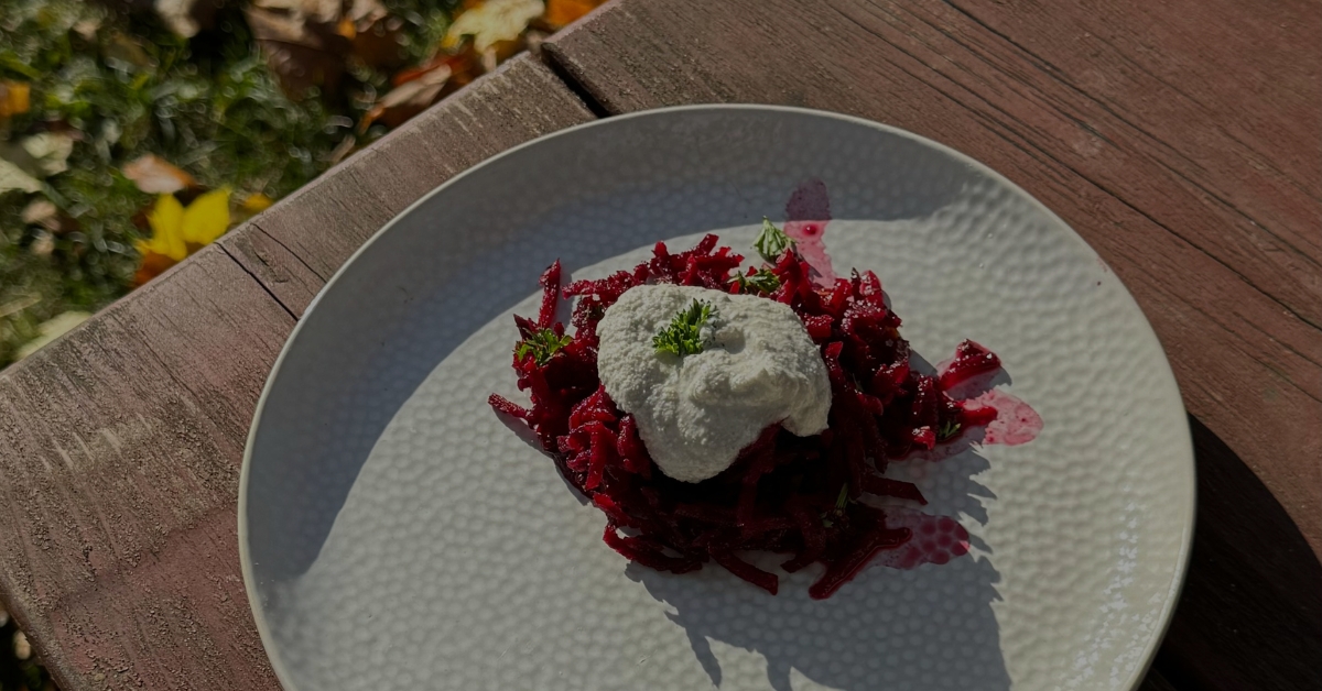 Mėgstamiausias rudens užkandis – marinuoti burokėliai su saulėgrąžų grietine 🍂🥗