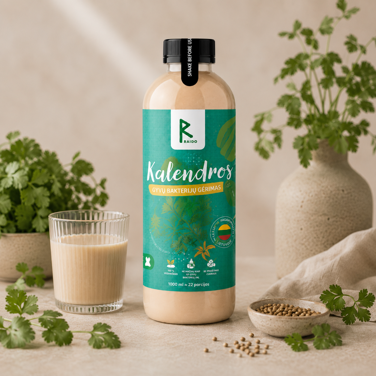 Fermentuotas avižų koncentratas su kalendros skoniu RAIDO 1000 ml