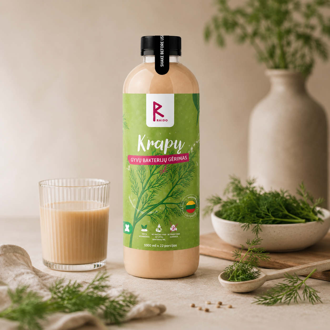Fermentuotas avižų koncentratas su krapų skoniu RAIDO 1000 ml
